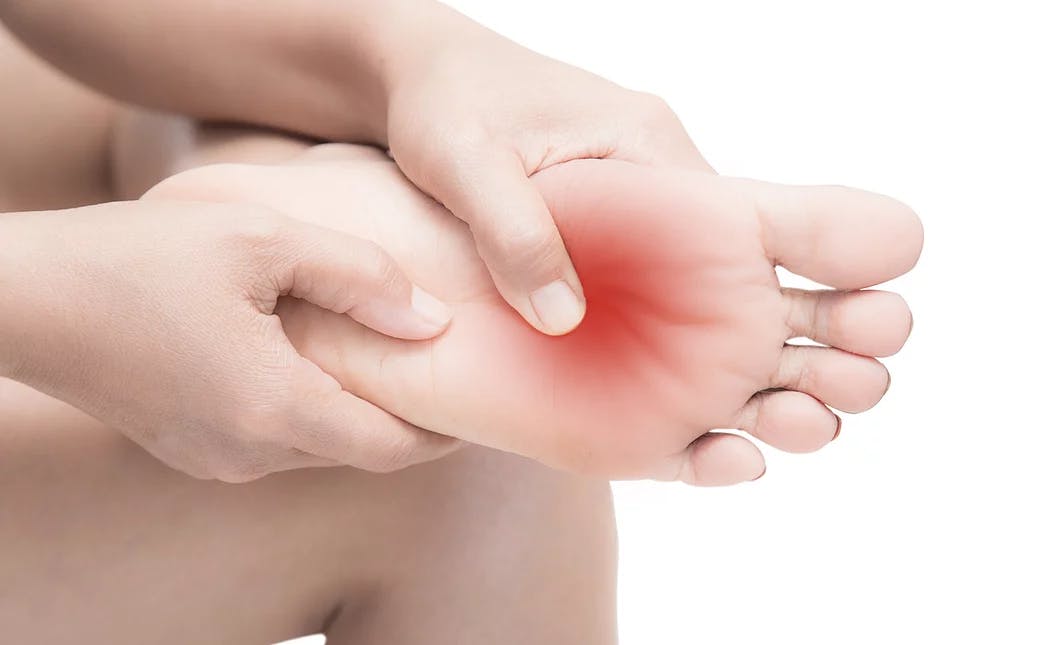 Pain in feet - a common symptom of rheumathoid arthritis. Source: Google images